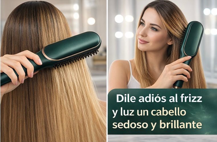 ✨Cepillo alisador anti-frizz - Cabello liso y brillante